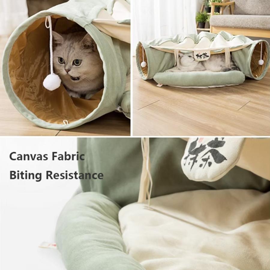 ペット 用 猫 ドーム 抹茶 ベッド トンネル 犬用 猫用 おしゃれ かわいい 可愛いデザイン ふかふか もふもふ 和風 洋風 遊び バースデー samidare7-10000457 samidare サンプル画像3