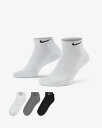 【メール便送料無料】ナイキ NIKE ナイキ エブリデイ クッションド トレーニング LOW ソックス (3足) 3Pソックス メンズ レディース ジュニア ブ...