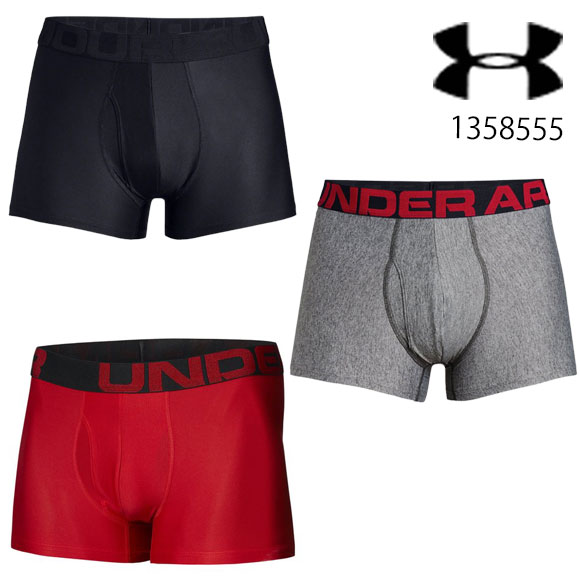 【即日発送】【メール便送料無料】アンダーアーマー UNDER ARMOUR UAテック 3インチ 2枚セット トレーニング/MEN メンズ アンダーウェア 2枚組 1358555 23ss 2309am 【SS2403】