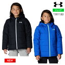 【あす楽対応】アンダーアーマー UNDER ARMOUR UAインサレーション フルジップ ジャケット（トレーニング/BOYS）ボーイズ ジュニア 中綿入りジャケット フード付きアウター 1381180 ブラック ロイヤル 23AW(2311)【TW特】