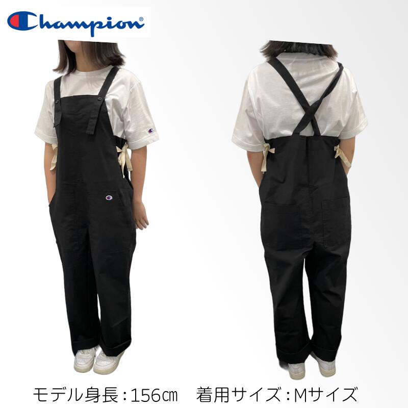 【正規取扱店】チャンピオン Champion レディース JUMPSUITS ジャンプスーツ ウィメンズ 女性用 サロペット オールインワンパンツ オーバーオール ストレートワイドパンツ CW-Z203 2401ft 24SS【SS2406】 2