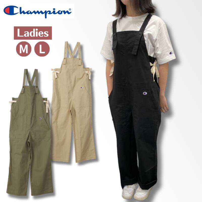 【正規取扱店】チャンピオン Champion レディース JUMPSUITS ジャンプスーツ ウィメンズ 女性用 サロペット オールインワンパンツ オーバーオール ストレートワイドパンツ CW-Z203 2401ft 24SS【SS2406】 1