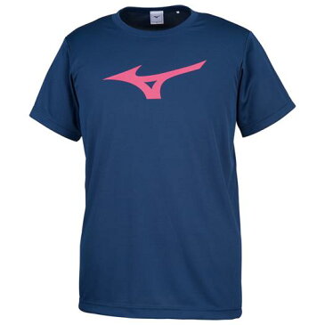 【メール便OK】ミズノ MIZUNO 32JA815514 Tシャツ[ユニセックス] ジュニア 半袖Tシャツ【取り寄せ商品】 2018SS ドレスネイビー×マゼンタ