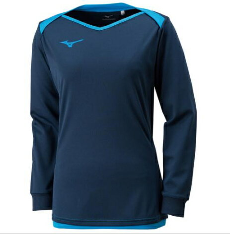 ミズノ MIZUNO プラクティスシャツ（長袖）[レディース]バレーボール 長袖シャツ ウィメンズ 18ss V2MA879114【TY】14:ドレスネイビー×ディーバブルー(2110)