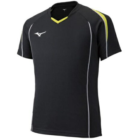 【メール便OK】ミズノ MIZUNO ゲームシャツ(半袖)(バレーボール)[ユニセックス]メンズ 19ss V2MA908793【TY】93：ブラック×ライムグリーン(2110)