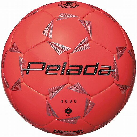 【2025年モデル】 モルテン molten ペレーダ4000 pelada 4号球 検定球 サッカーボール 小学生 ジュニア キッズ 部活 蛍光オレンジ F4K4000-O【取り寄せ商品】（2507oy）