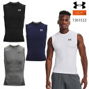 アンダーアーマー UNDER ARMOUR UAヒートギアアーマー コンプレッション スリーブレス シャツ（トレーニング/MEN）メンズ ノースリーブ コンプレッションシャツ メッシュ 1361522 春夏素材 22ss(2206)