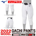 【ネーム入れ対応可】【あす楽対応】ミズノ MIZUNO 少年野球 GACHI ガチ ユニフォームパンツ レギュラータイプ ヒザ ヒップ衝撃吸収パッド付 ジュニア 練習着パンツ (22ss) 2022年モデル ホワイト 130 140 150 160 12JD2F8301【202202V】【2304B3】