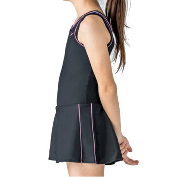 【メール便送料無料】ナイキ NIKE 水着 キュロット ワンピース ブラック×ピンク 130 150 160 170 ガールズ 学校 体育 水泳 スクール プール 1981902-03【取り寄せ商品】【202107V】