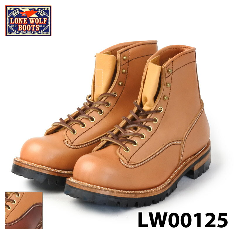 【LONE WOLF BOOTS】 ロンウルフ ブーツ ロガー LOGGER LW00125 133BEG 338BRW レザー ブーツ ナチュラルカウハイド グッドイヤー ビブラムソール シュガーケーン ノルウィージャン製法 アメカジ 0601楽天カード分割