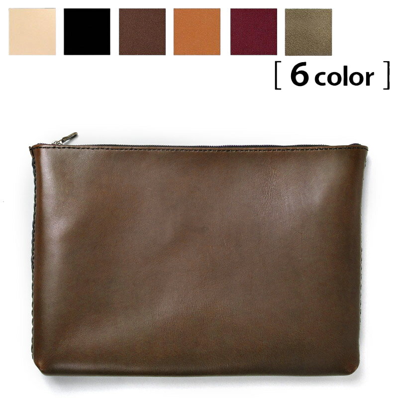 【サムライクラフト】 クラッチバッグ サドルレザー オイルレザー 厚革ヌメ セカンドバッグ 持ち手付 ..