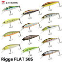 【ZIP BAITS】 ジップベイツ Ridge Flat 50S リッジ フラット 50S 5.3g ヘビーシンキング シンキング ルアー アングラー トラウト フィッシング 釣り アウトドア