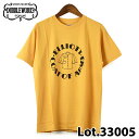 【DUBBLEWORKS】 ダブルワークス 33005-13 ELLIOTT プリント Tシャツ 19番 オーカー イエロー 黄 半袖 スラブ天竺 アメカジ