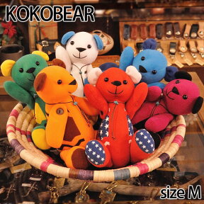 KOKOBEAR ココベア ココペリ レッド ホワイト オレンジ ワインレッド ブルー グリーン Mサイズ 人形 ターコイズ ネイティブ