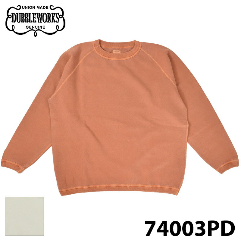 【DUBBLEWORKS】 ダブルワークス 23274003PD Long Sleeve sweat Shirt ロングスリーブ スウェットシャツ クルーネック トレーナー 無地 日本製 アメカジ