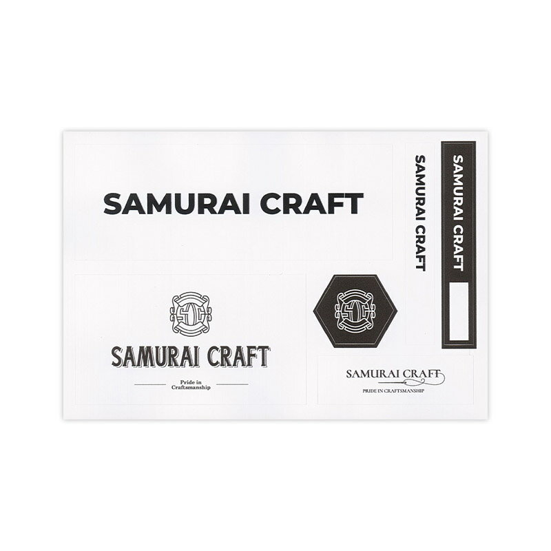 Stickers - 【サムライクラフト】 マルチステッカー 001 ロゴ 防水ステッカー 屋内用 日用雑貨 日用品 日本製 屋内用ステッカー 全商品 ロゴ刻印 ロゴステッカー ロゴ ステーショナリー ステッカー シール クラフト用品 ラベルシール