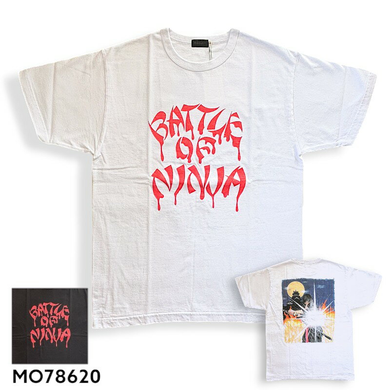 モダクト Lot No. MO78620 / S/S B-movie Tee “BATTLE OF NINJA” 半袖Tシャツ B級映画 ホワイト ブラック 東洋エンタープライズ ヴィンテージ アメカジ