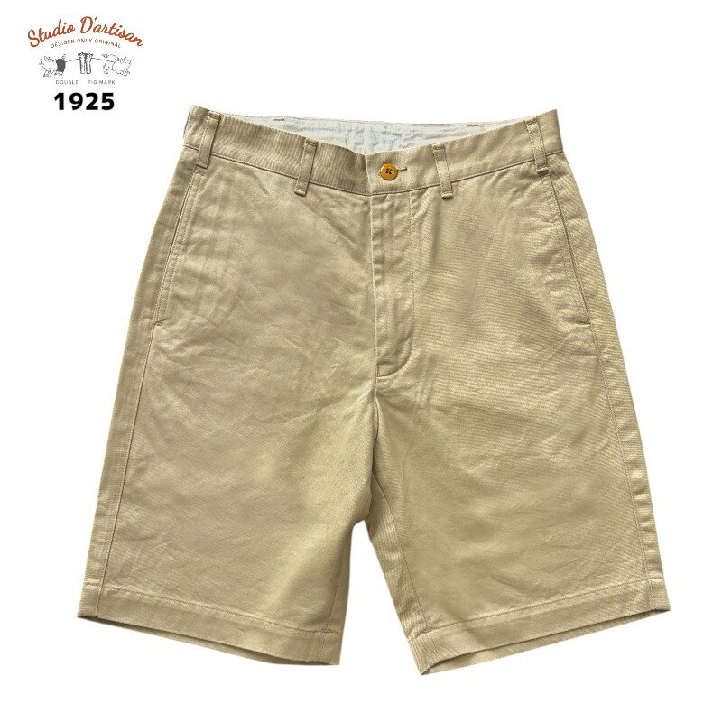 樂天商城 - 【Studio D'artisan】 ステュディオダルチザン 1925 チノショーツ ハーフパンツ チノパン ワンウォッシュ