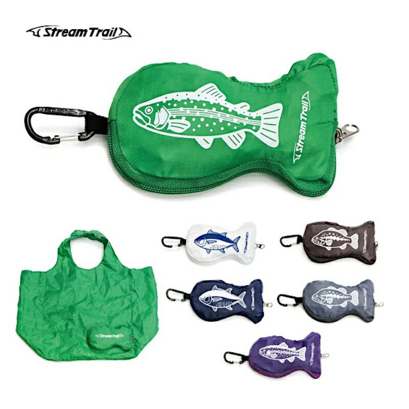 【Stream Trail】 ストリームトレイルECO FISH エコバッグ フィッシュ キーホルダー カラビナ