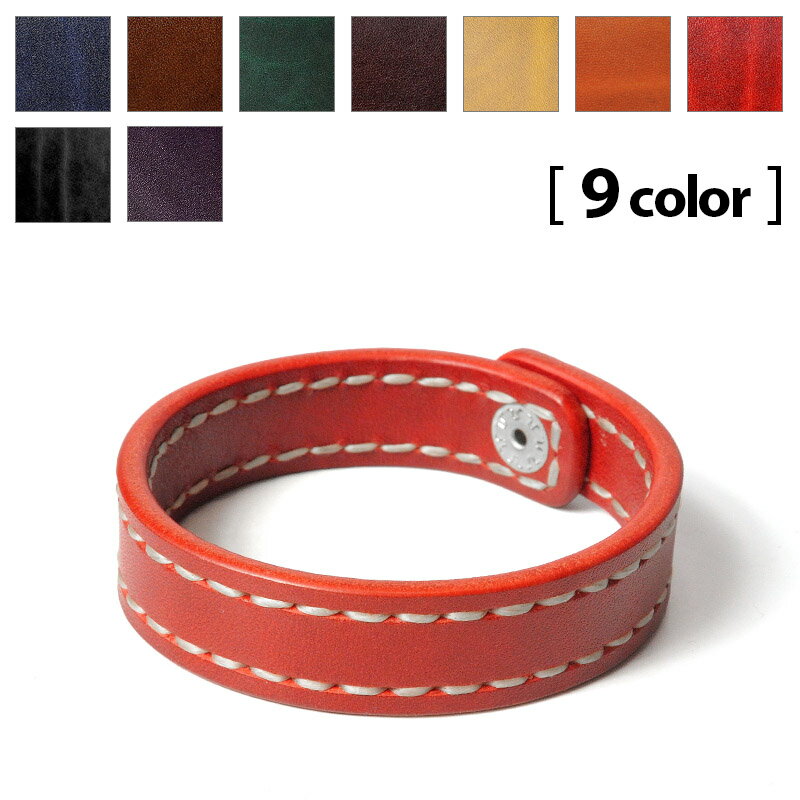 【サムライクラフト】 レザーブレスレット 一連ブレスレット ルガトショルダー ハンドメイド ヌメ革 経..