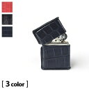 【サムライクラフト】 オイルライター 革巻きジッポ ZIPPO ジッポ #200 クロコダイル ナイルクロコ ワニ革 喫煙具 ハンドメイド ヌメ革 経年変化 ベ...