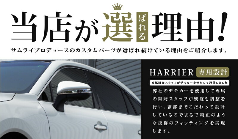 ハリアー 80系 60系 サイドミラー ガーニッシュ 2P 選べる4カラー 鏡面仕上げ ブルー ゴールド ブラック