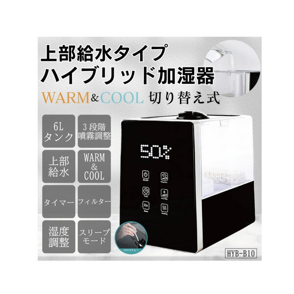 rayhybrid 上部給水タイプ ハイブリッド加湿器 6.0L HYB-B10
