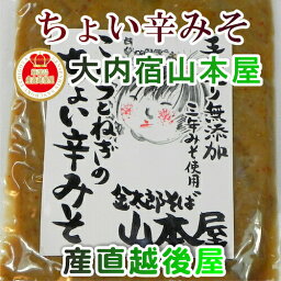 会津大内宿 金太郎そば 山本屋 3年味噌とごぼう、ネギ作った 辛みそ 3パック 山本屋自家製造 送料無料【味噌 みそ ギフト グルメ】