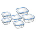 <レッシュ>耐熱ガラス容器6点セット ME-7400人気 おすすめ キッチン用品 キッチン小物 キッチン雑貨 キッチンツール 便利グッズ ※こちらの商品は、メーカーおよび委託倉庫からの発送です。