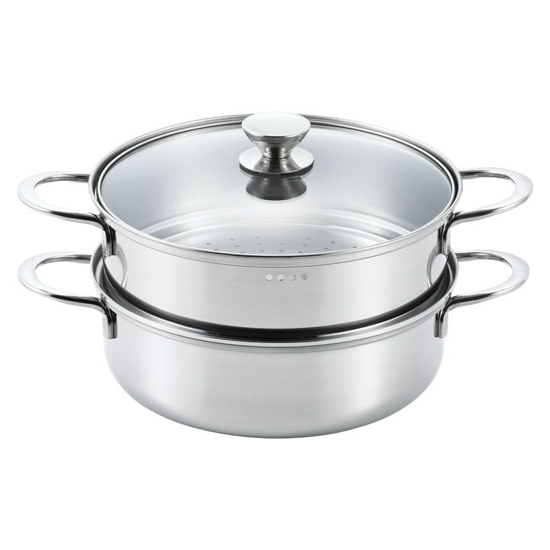＜ルチェンテ＞IH対応二段蒸し器23cm LU-23M人気 おすすめ キッチン用品 調理器具 鍋 フライパン ※こちらの商品は、メーカーおよび委託倉庫からの発送です。