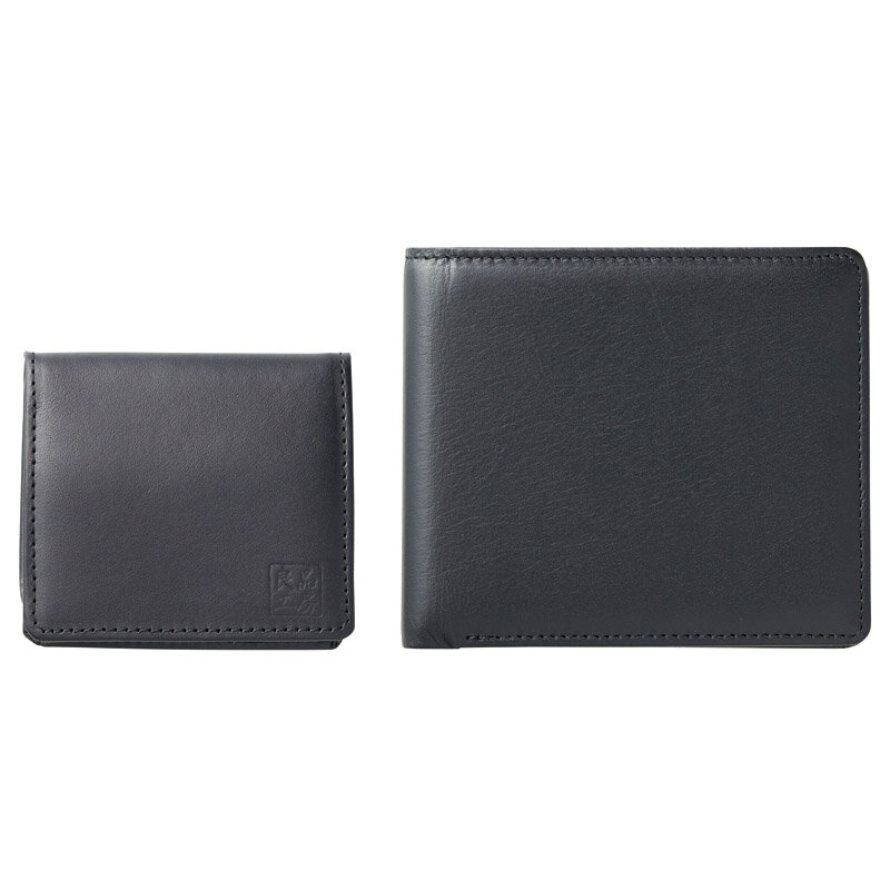 ＜良品工房＞日本製牛革二つ折れ財布&小銭入れ（ブラック） K245-240人気 おすすめ メンズ小物 服飾雑貨 紳士用 男性用 ※こちらの商品は、メーカーおよび委託倉庫からの発送です。