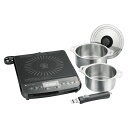 <燕三>IH対応着脱式鍋2点&IHクッキングヒーター EM-073人気 おすすめ キッチン用品 調理器具 鍋 フライパン ※こちらの商品は、メーカーおよび委託倉...