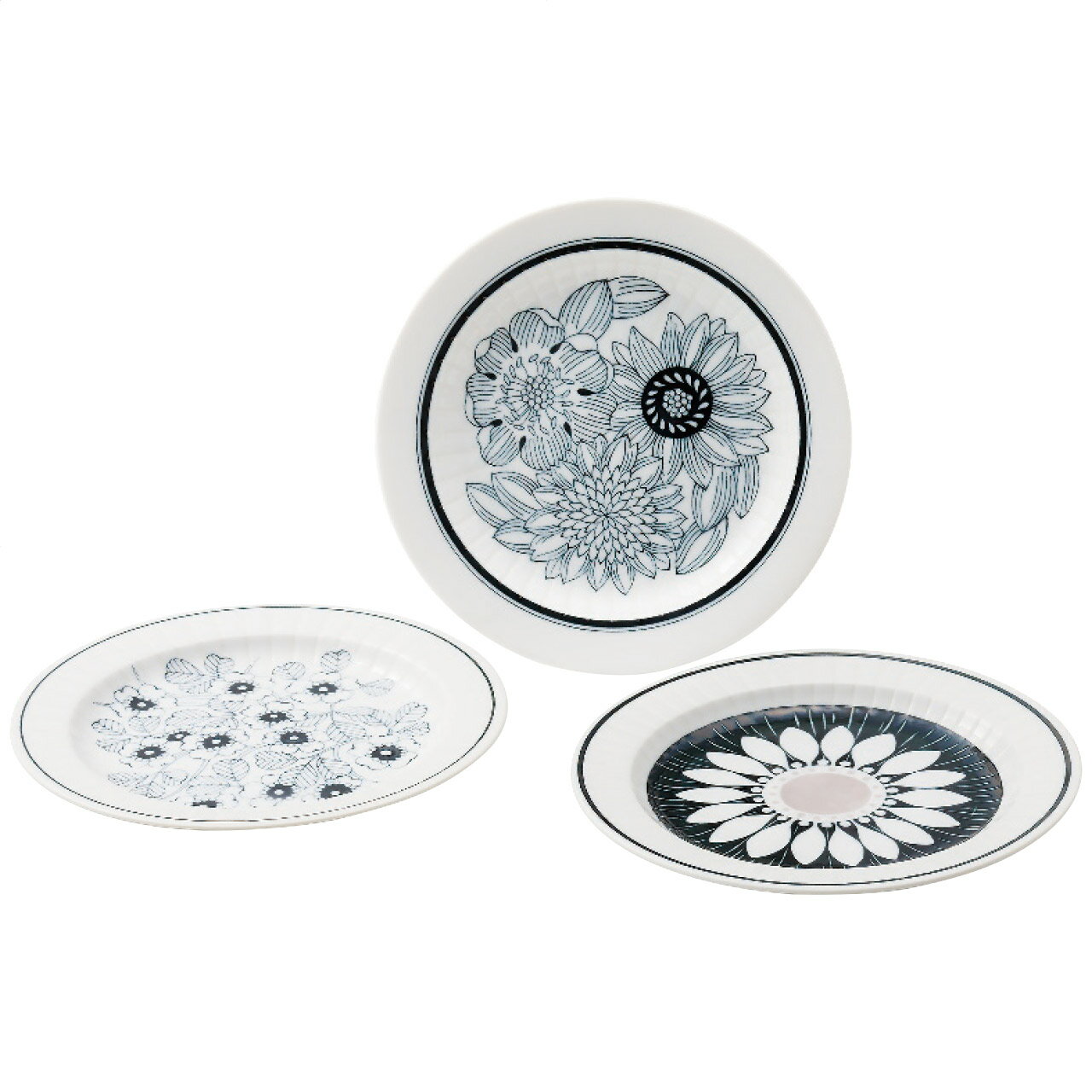 ＜アンティコ＞アンティコフラワー トリオケーキプレート人気 おすすめ 食器 陶器 洋陶器 テーブルウェア 洋皿 ※こちらの商品は、メーカーおよび委託倉庫からの発送です。