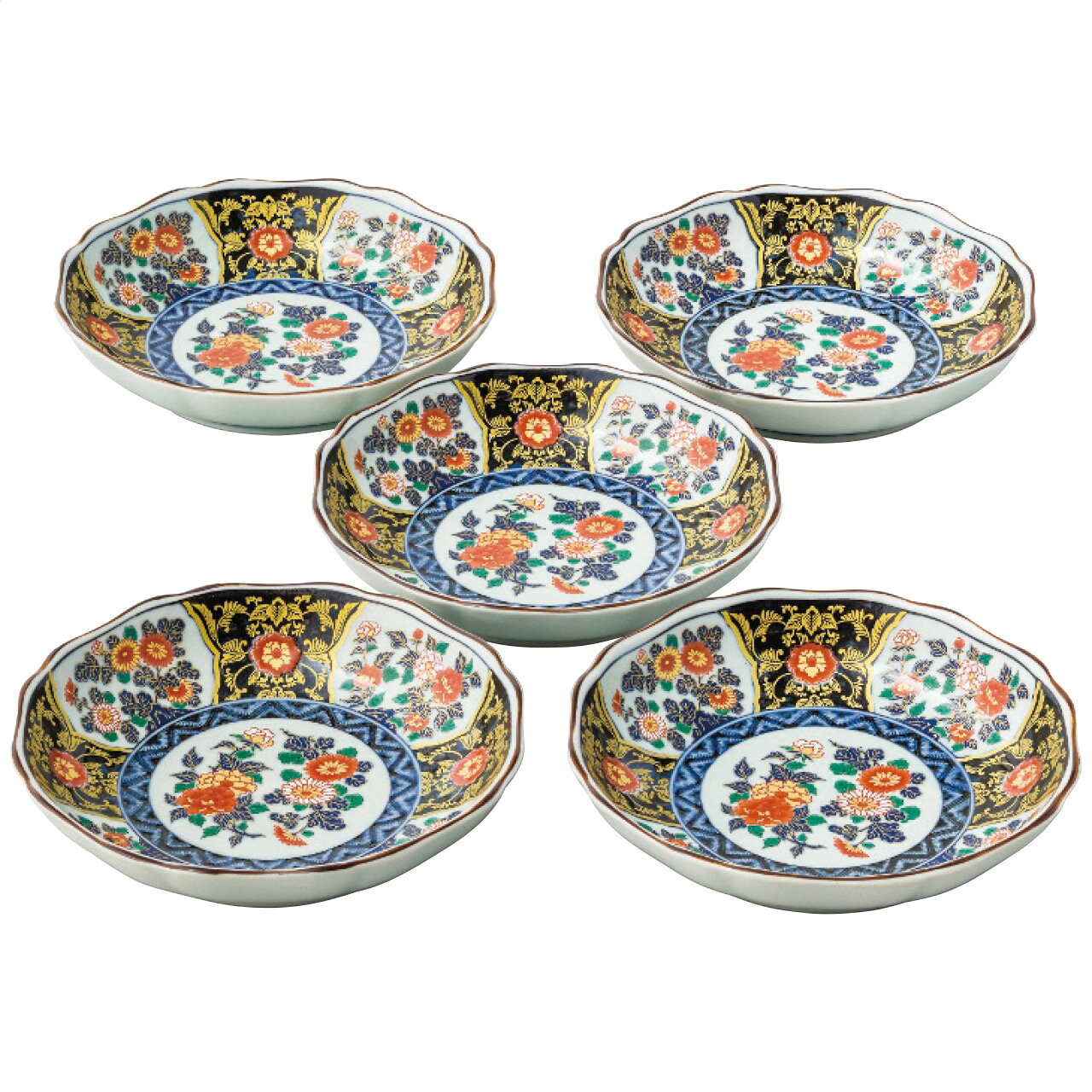 ＜有田焼＞染錦金彩紋 八角取皿揃人気 おすすめ 食品 陶器 和陶器 テーブルウェア 和皿 ※メーカー直送および委託倉庫からの発送です。