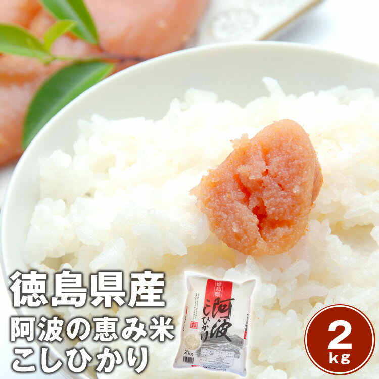 令和6年産徳島県産コシヒカリ100％阿波の恵み米こしひかり　2kg≪北海道から沖縄・離島まで全国どこでも送料無料!!≫宅急便コンパクト発送