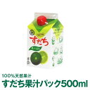 【在庫限り】徳島県産 すだち果汁100% すだち 果汁 パック 500mlすだち酢 無添加100%すだち果汁