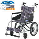 【法人宛送料無料】 日進医療器 標準型 車椅子 介助式 NEO-2 ノーパンクタイヤ仕様 折りたたみ 耐荷重100kg NISSIN