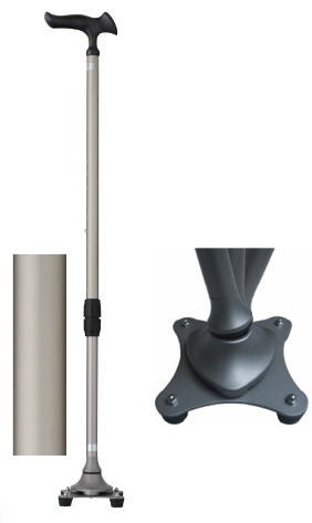 (フジホーム) かるがも4ポイントステッキ （ステンカラー）