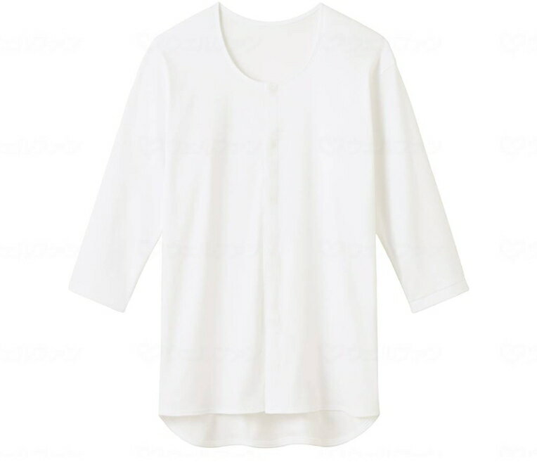 (グンゼ) 紳士7分袖クリップシャツ 制菌加工 乾燥機対応 介護 高齢者