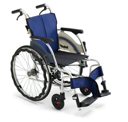 (ミキ) CRT-SG-5 自走式 車椅子 軽量 コンパクトタイプ ノーパンクタイヤ仕様