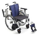 (ミキ) 自走式車椅子 CRT-SG-9-CZ 低床 軽量 コンパクト 座幅調整可能 肘掛跳ね上げ 脚部スイングアウト(4)