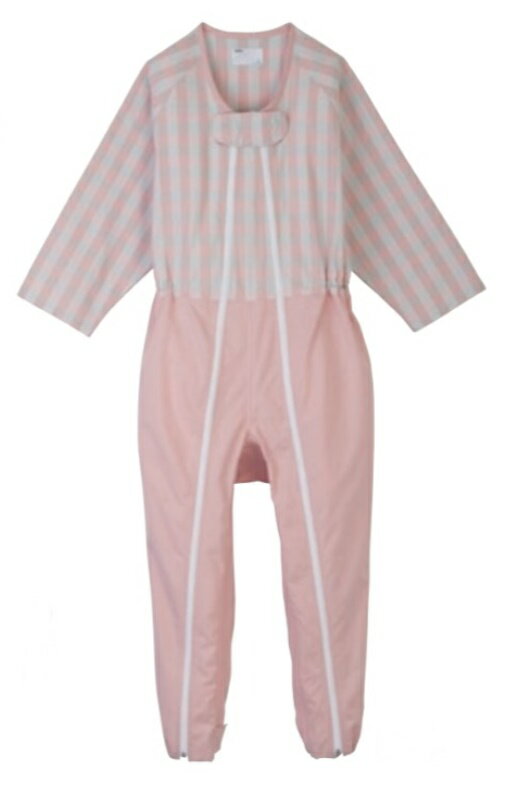 (日本エンゼル) コンビネーション (フルオープン3本ファスナータイプ) 5819 サイズS/M/L つなぎ 服 介護 高齢者 丸洗いOK 乾燥機OK ANGEL