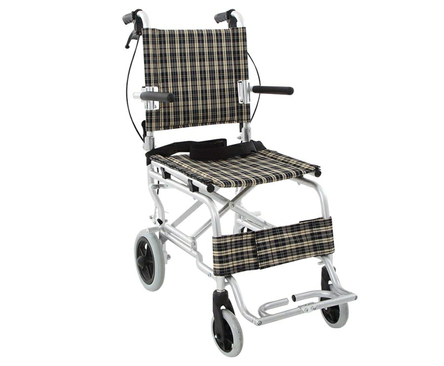 (楽々健) 介助型車椅子 AR-032 ノーパンクタイヤ仕様 軽量 コンパクト 折りたたみ可能 旅行 簡易車いす リーズナブル