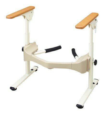 (アロン化成) 洋式トイレフレームSUS はねあげR2 木製ひじ掛け プラスチックひじ掛け 533-067 533-068 ..