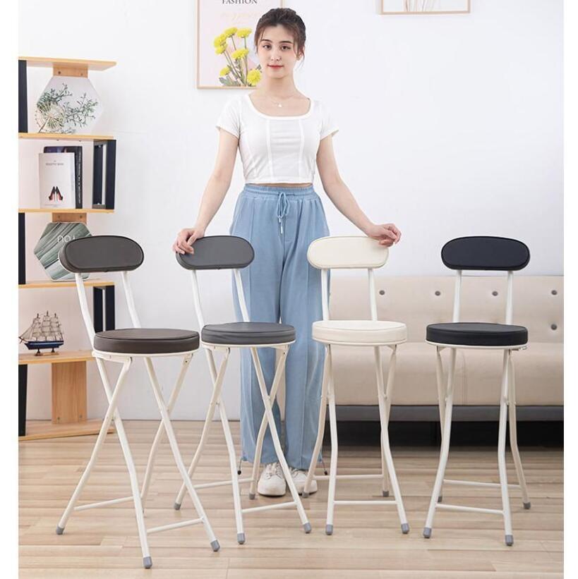 【楽天スーパーセール】ハイチェア 背もたれ付き 折りたたみ カウンターチェア 大人 おしゃれ 座面高60..