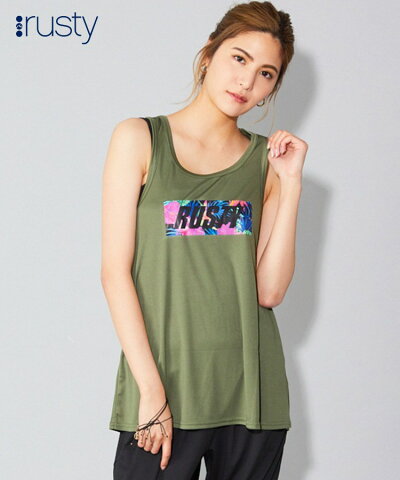 【SALE】 【RUSTY】プリントロング タンクトップ S/M/L/LL