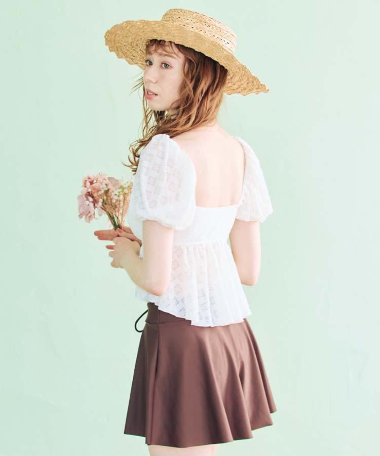 ★★★7/17めざましテレビご紹介★★★3点セット水着　9M【San-ai Resort（サンアイリゾート）】お洋服感覚 二の腕 お腹周り カバー 露出控え目 ベアタイプ
