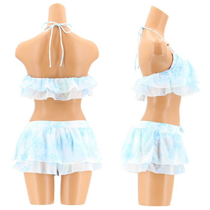 【SweetFlavor】タイダイフリル3点セット水着9号水着みずぎミズギ3点セット水着レディース水着小胸さんも安心