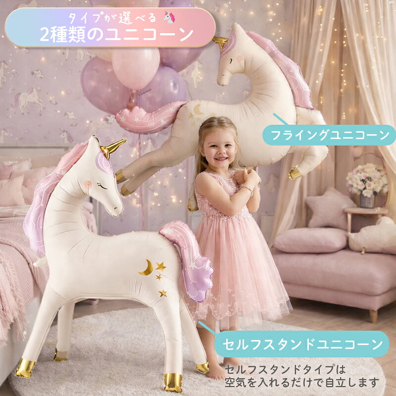 ユニコーン 誕生日 飾り付け バースデーバルーンセット 数字バルーン ナンバーバルーン 数字風船 バルーン ゆめかわ 女の子 誕生日飾り キッズパーティー飾り フォトブース インスタ映え おしゃれ 女の子 誕生日 3歳 4歳 5歳 6歳 最強翌日配送 sanana-10004619 sanana store 楽天市場店 サンプル画像3