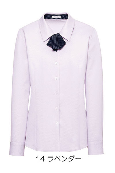 RB4159 長袖ブラウス リボン付 事務服 オフィス 5号〜21号 ボンマックス【会社制服Sanapparel】